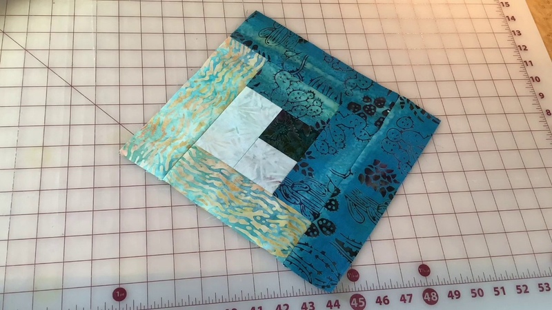 Log Cabin Quilt Block Strip Pieced