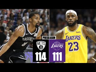 Lakers fall to the Nets, Kyrie Irving exits early after hit to the face | 2019 NBA Highlights