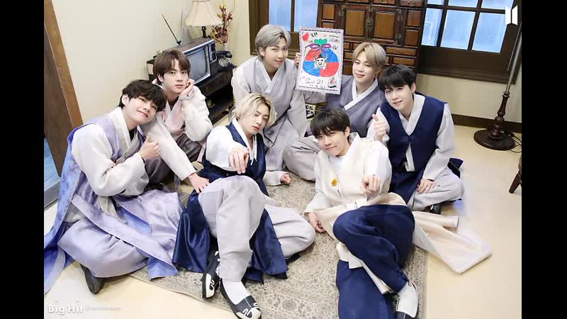 BTS ГОТОВЯТ НОВОГОДНЮЮ ОТКРЫТКУ, 2021 Lala