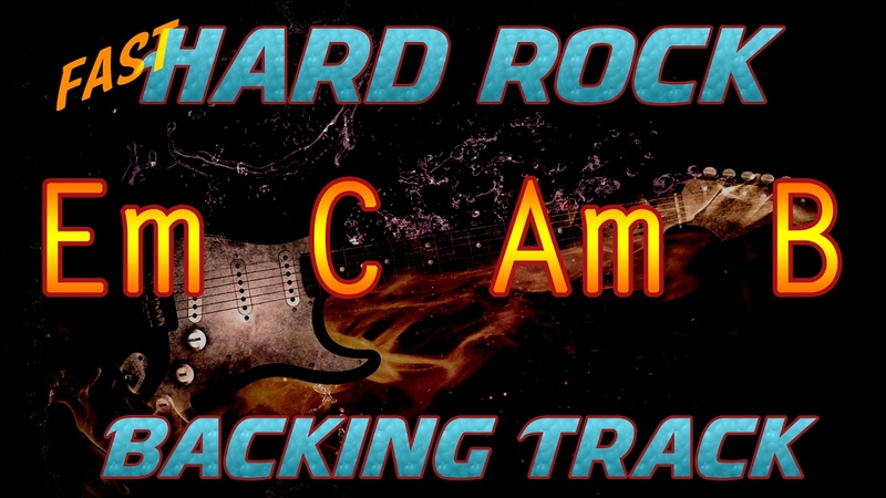 Hard Rock Fast Guitar Backing Track E