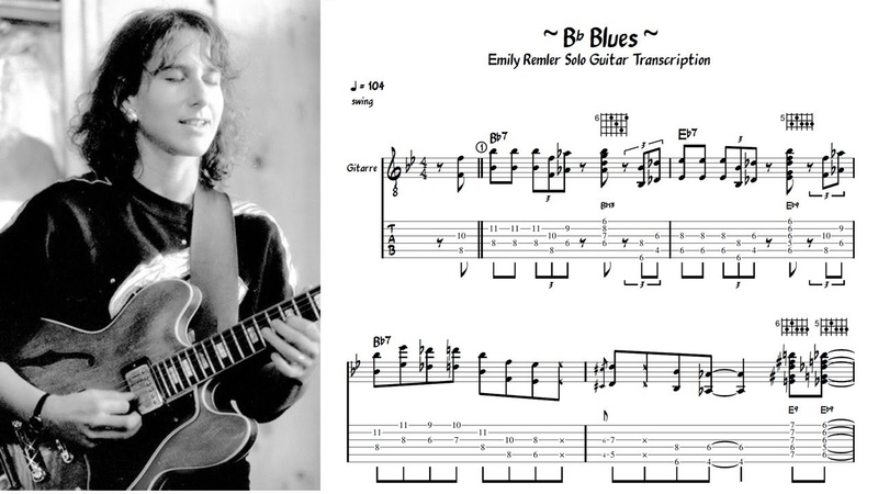 Emily Remler Bb Blues Solo Guitar