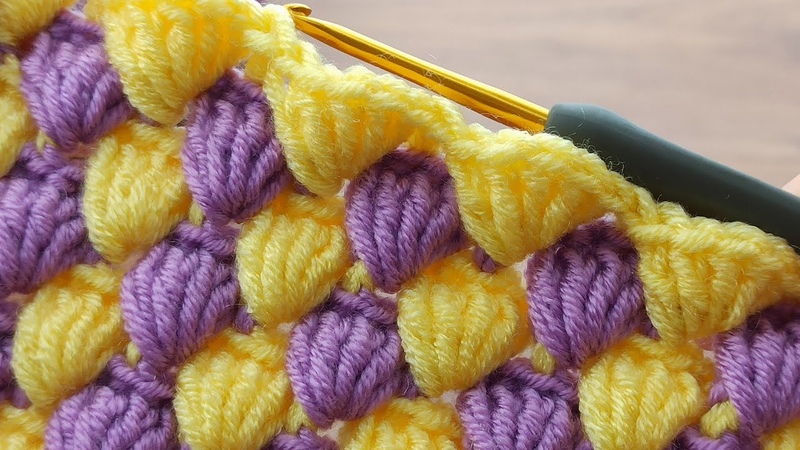 Fantastic two color Super Easy Crochet Baby Blanket For Beginners ilkayın örgü