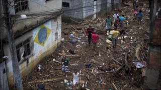Severe floods destroy a shopping center in Vila Velha, Brazil - March 2021