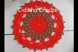 Crochê-Souplast Ou Centro Mesa Natal-Tutorial Completo