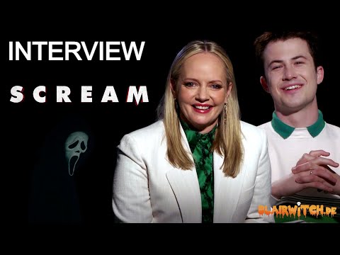 Marley Shelton Dylan Minnette SCREAM interview (2022), Judy Hicks, Wes Hicks,