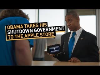 Obama Takes His Shutdown Government to the Apple Store