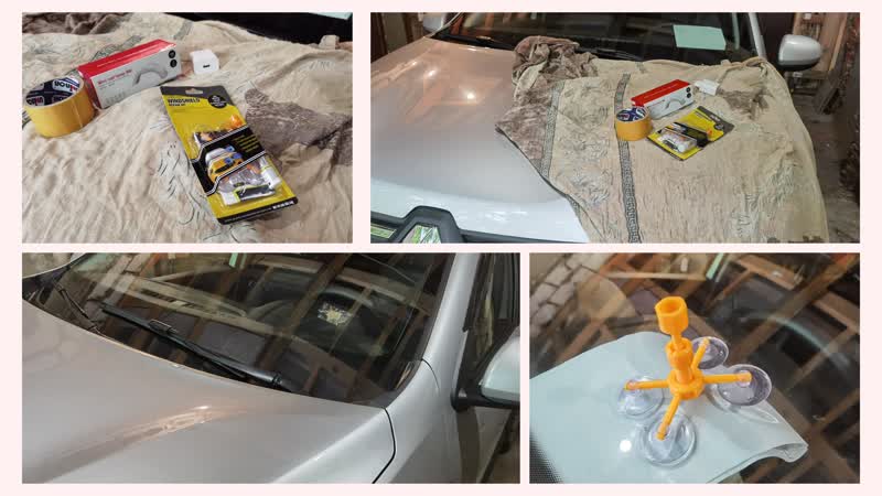 Скол на лобовом стекле. Самостоятельный ремонт и