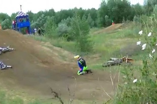 Падение в с.Бобково, Рубцовск, Алтайский край. Мотокросс 2014.