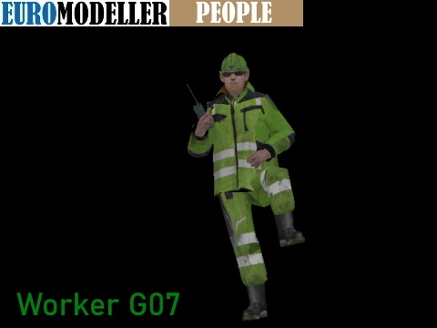 EMT PEOPLE Worker in Green Hi Viz G07