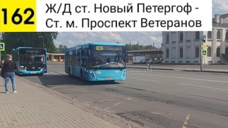 Автобус 162. Ж/Д ст. Новый Петергоф - Ст. м. Проспект Ветеранов