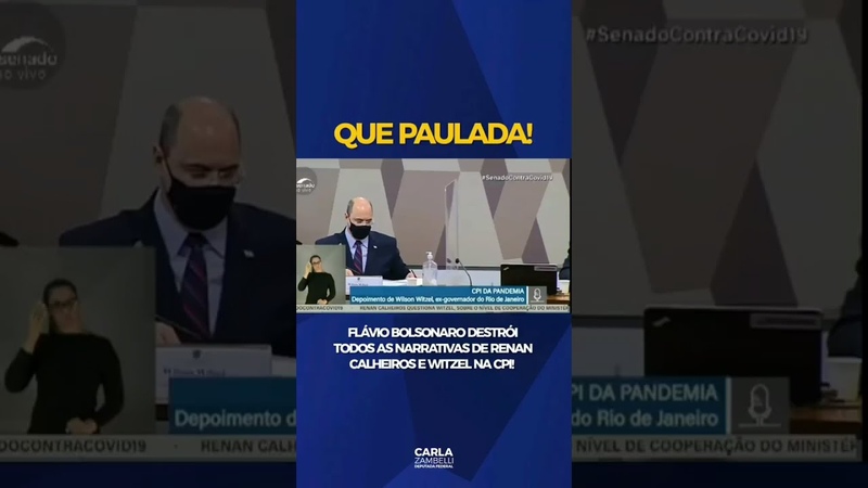 FLÁ VIO BOLSONARO DESTRÓ I WITZEL E RENAN NUMA PAULADA SÓ NA