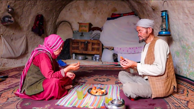 Open fire Recipe from a Village Couple, Afghanistan Village