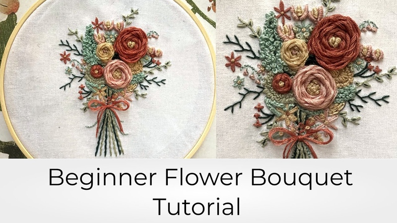 Embroidery Tutorial, 3, , Beginner Floral