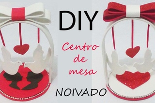 DIY centro de mesa noivado
