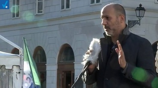 Discorso di Francesco Toscano a Trieste. Saluti finali di Stefano Puzzer