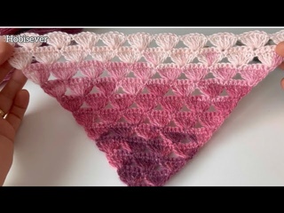 KOLAY TI  GEN BAHARLIK AL MODEL YAPIMI / Crochet Shawl / EYZLK RG AL MODELLER