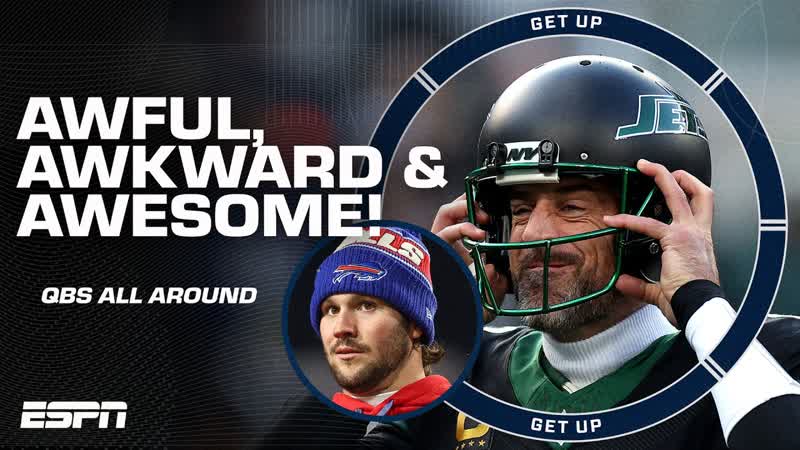 Aaron Rodgers has been AWFUL Bryce Young is AWKWARD Josh Allens OWN TD was AWESOME , Get