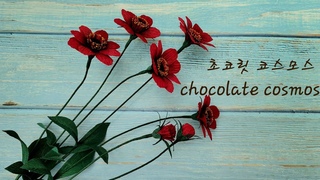 / /  / /chocolate cosmos paper flower with crepe paper