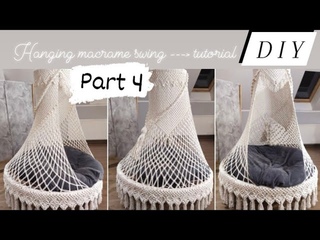 part 4 Tutorial Hutawka /makrome salncak /macrame swing/ гамак качели макраме /