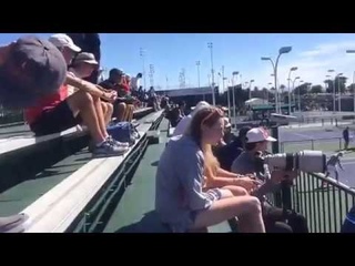 Aga Radwanska and Kate Makarova practice in Indian Wells 2017.