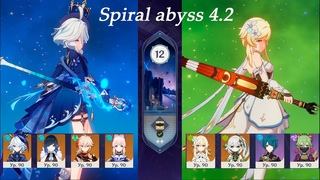 Spiral abyss 4.2 | Genshin Impact | Прохождение 12 бездны за Фурину и Люминку