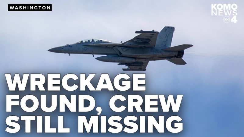 Wreckage of crashed US Navy jet found near Mount Rainier, search continues for 2 crew