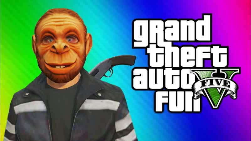 GTA 5 Online Funny Moments Gameplay Invisible Glitch, Monkey Masks, Jet Fun, Cars (