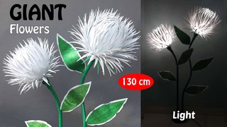 How to make Giant Standing Flower Lamp | Bunga Sudut Jumbo dengan Lampu | Eva Foam Flowers