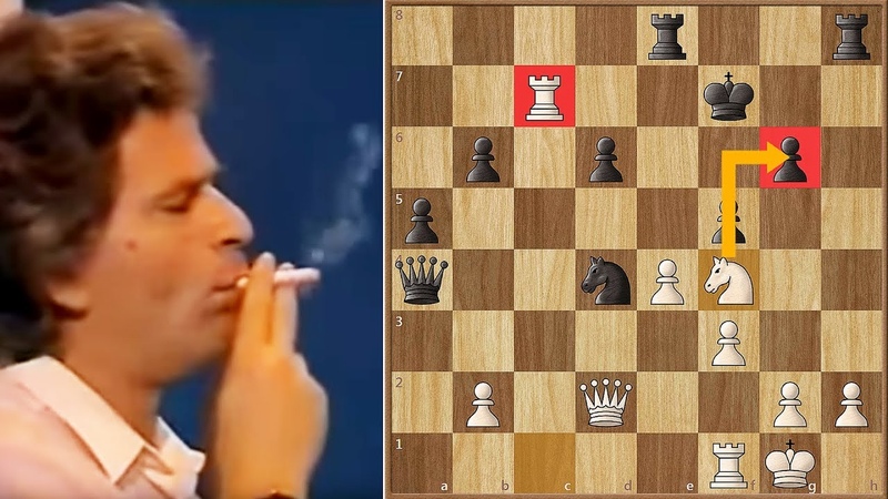Spassky Lights a Cigarette after Blundering a Rook to