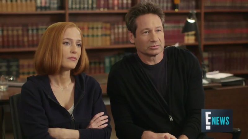 Enews interview with David Duchovny, GIllian Anderson and Chris Carter for The X Files season