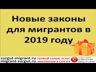 Новые законы для мигрантов в 2019 году