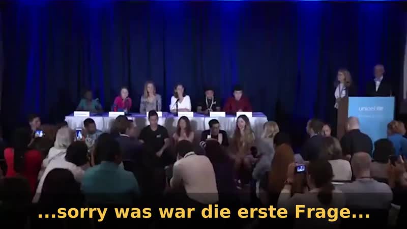 Greta Thunfisch ohne vorgefertigtes Manuscript und einstudierten Posen. Fridays For