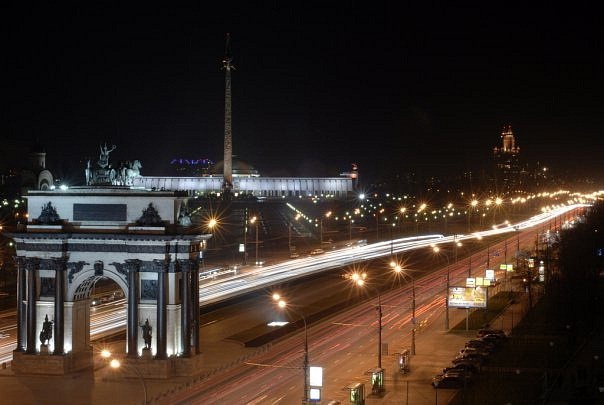 Парк победы ночью фото
