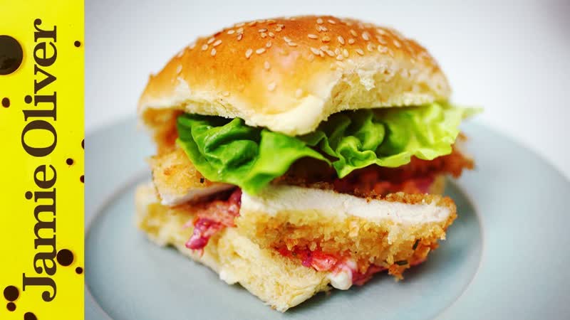 Crunchy Chicken Schnitzel Burger, Aaron