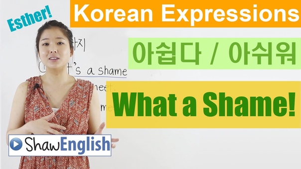 Korean Expressions 아쉽다, 아쉬워 What a