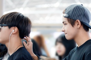 VHOPE: V stroking j-hope’s hair