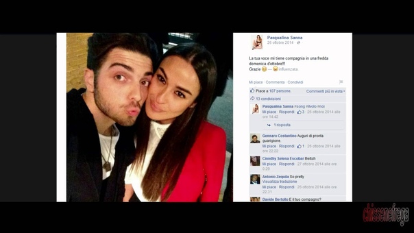 Ginoble de Il Volo con Pasqualina Sanna, ma lei non ha 20 anni di