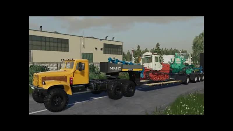 FS19 preparation for plowing, transporting equipment to the field, timelapse. व ड य ग