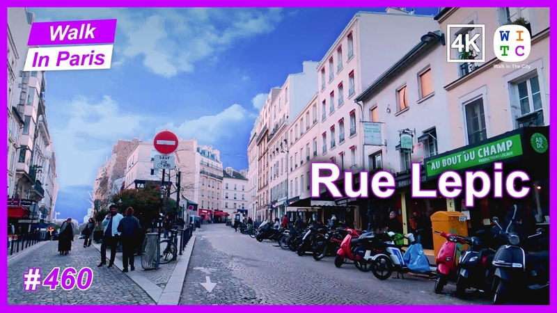 Rue Lepic, Paris, France, Paris walk, Paris street tour, Paris street walk, Walk In