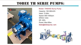 Tobee® China THR6X4D slurry pumps are equivalent with 6/4D AHR tailings slurry pumps