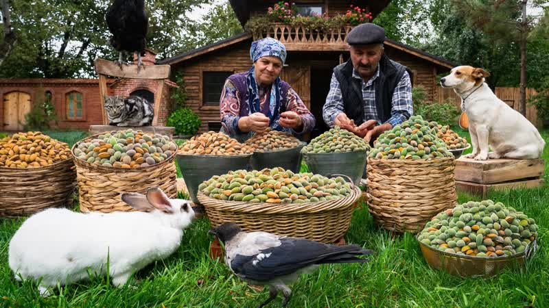 Сбор и Выпечка из Свежего Миндаля: Деревенская