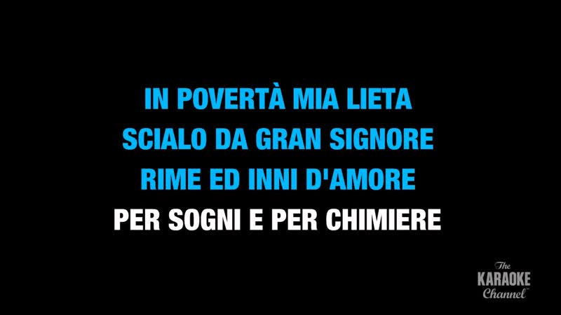Che gelida manina in the Style of Traditional karaoke video with lyrics (no lead