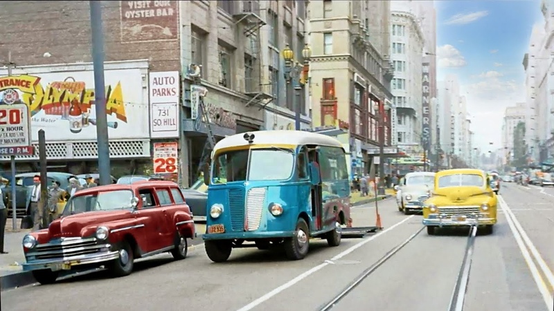 Los Angeles early 40s, 50s in color 60fps, Remastered w, sound design
