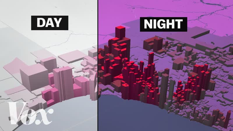American segregation, mapped at day and