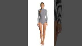 Seea Black Stripe Gaviotas L/S One Piece Swimsuit |